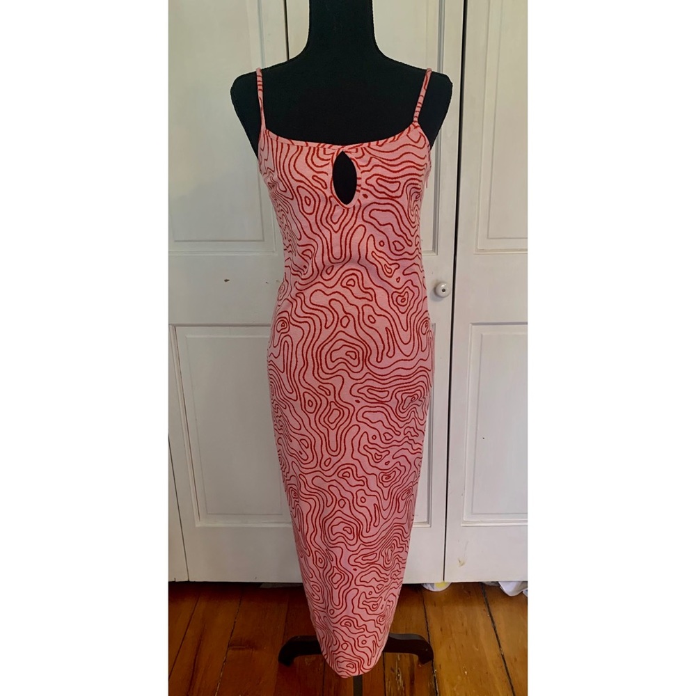 Zara geometric midi dress with cutouts, size medium